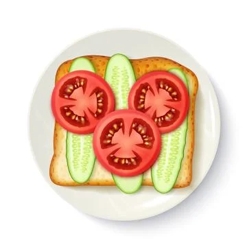 Healthy Breakfast Appetizing Top View Image Illustrazione stock