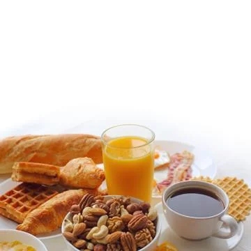Healthy breakfast background Stock-Fotos