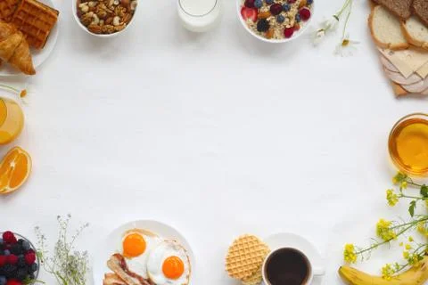 Healthy breakfast background 库存照片