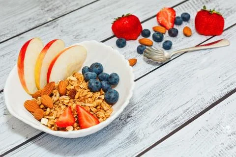 Healthy breakfast close-up capture Stock Photos