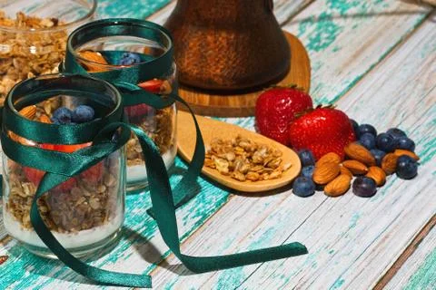 Healthy breakfast close-up captured idea Stock Photos