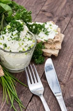 Healthy breakfast with crispbread Stock Photos