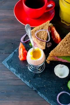 Healthy breakfast with egg Photos