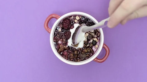 Healthy breakfast Stock Footage 124597401