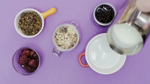 Healthy breakfast Stock Footage 124597443