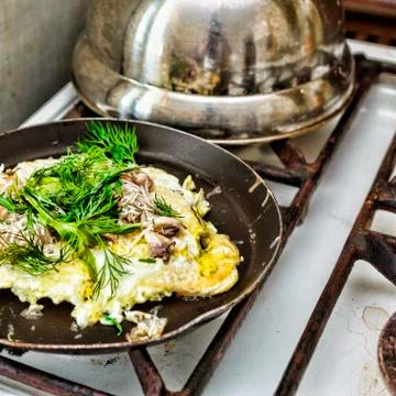 Healthy breakfast. Frittata. Foto stock