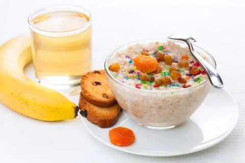 Healthy breakfast on a light background Stock Photos