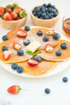 Healthy Breakfast set Stock Photos