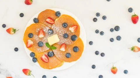 Healthy Breakfast set Stock Photos
