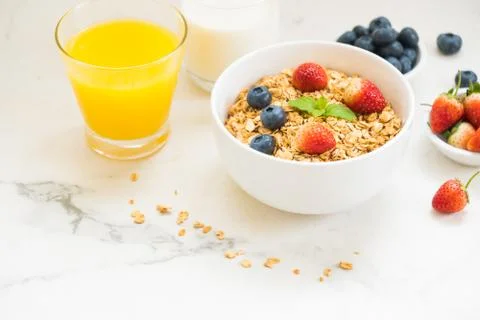 Healthy Breakfast set Foto stock