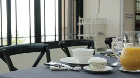 A healthy breakfast on the table Stock Footage 68825548