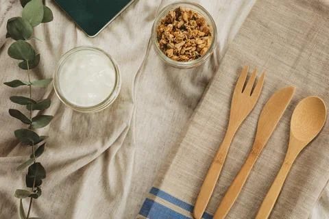 Healthy breakfast time Stock Photos