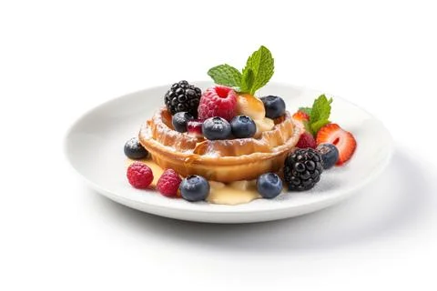 Healthy breakfast on a white background Stock Photos