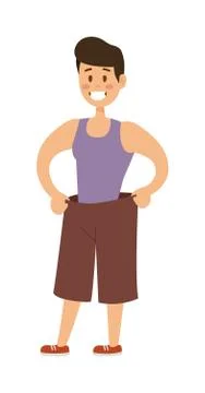 Healthy built strong sport man model fashionable active sportswear cartoon Stock Illustration