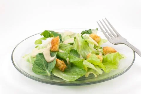 Healthy caesar salad Stock Photos