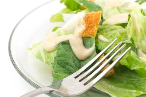 Healthy caesar salad Stock Photos