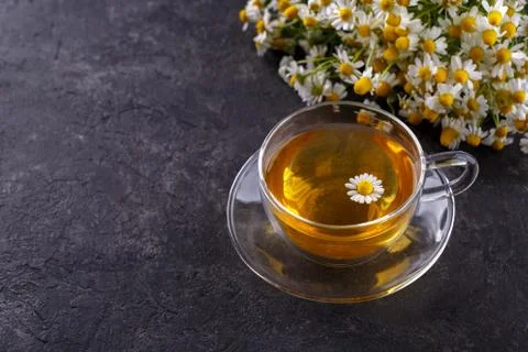 Healthy chamomile tea Stock Photos