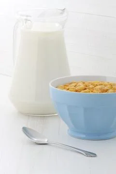 Healthy corn flakes Stock Photos