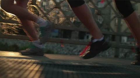 Healthy couple jogging Stock Footage