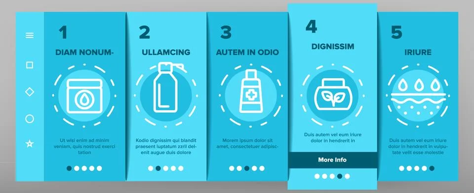 Healthy Cream Elements Vector Onboarding Illustrazione stock