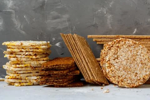 Healthy crisp bread Stock Photos