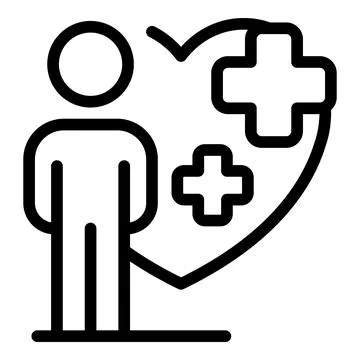 Healthy customer icon outline vector. Vision trust Stock Illustration