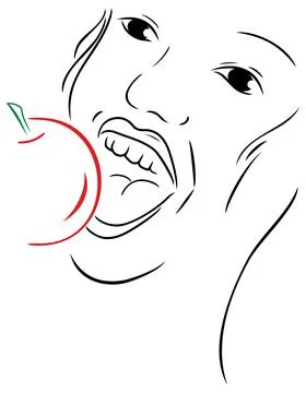 Healthy diet drawing Stock Illustration