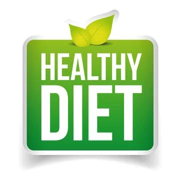Healthy Diet sign button Stock Illustration