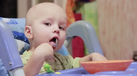 Healthy eating for a baby Stock Footage 59017235