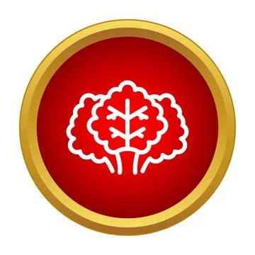 Healthy eating concept with vegetable icon on red circle Stock Illustration