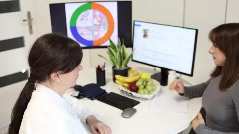 Healthy eating consultation session Video stock 335172547