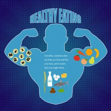 Healthy eating Illustrazione stock