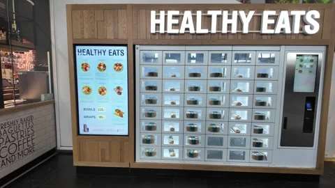 Healthy Eats vending machine 動画素材 277978141