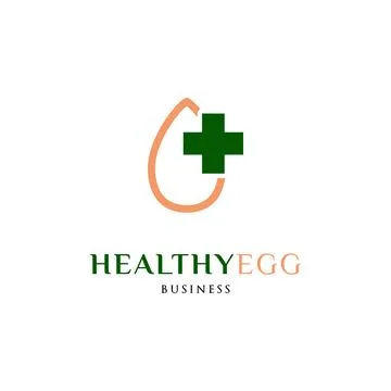 Healthy Egg Icon Logo Design Template Stock Illustration