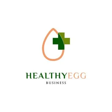Healthy Egg Icon Logo Design Template Stock Illustration