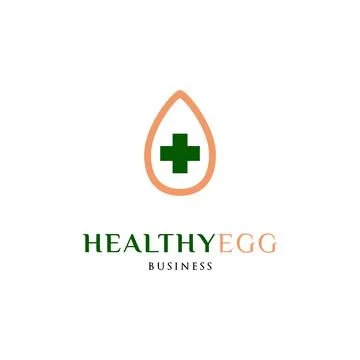 Healthy Egg Icon Logo Design Template Stock Illustration