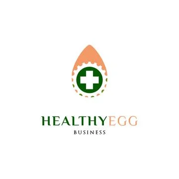 Healthy Egg Icon Logo Design Template Stock Illustration
