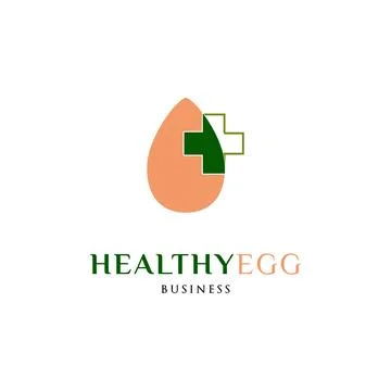 Healthy Egg Icon Logo Design Template Stock Illustration