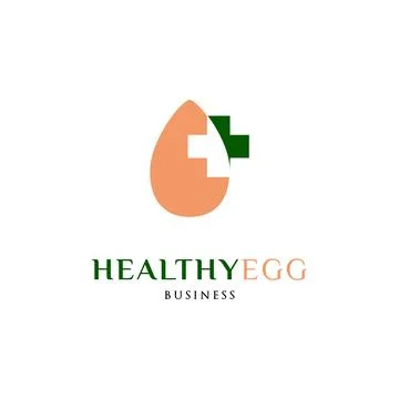 Healthy Egg Icon Logo Design Template Stock Illustration
