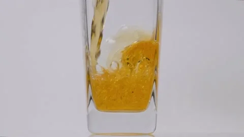 Healthy elixir. Super slow motion detailed shot of pouring delicious fresh apple Video stock 147414728