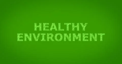 HEALTHY ENVIRONMENT scribble text Stock Illustration