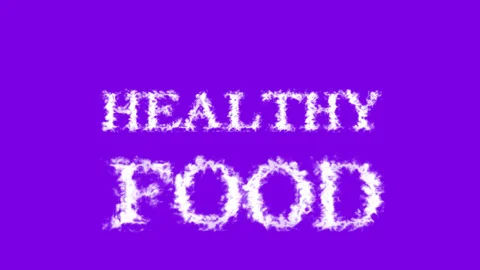 Healthy Food cloud text effect violet isolated background 스톡 동영상 139636669