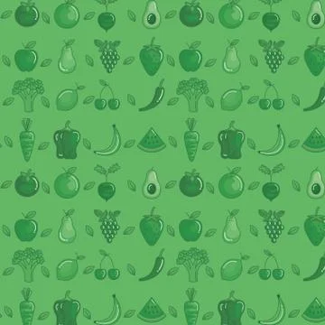 Healthy food pattern background Illustrazione stock