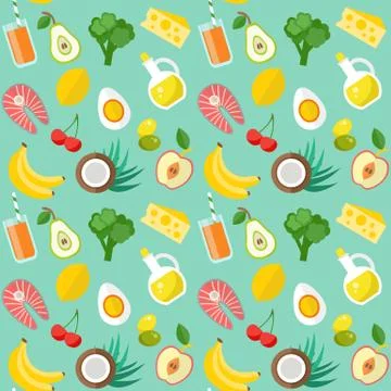 Healthy food vector template Stock Illustration