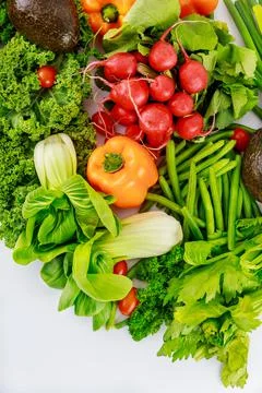 Healthy fresh ingredient for making vegetable salad. Stock Photos
