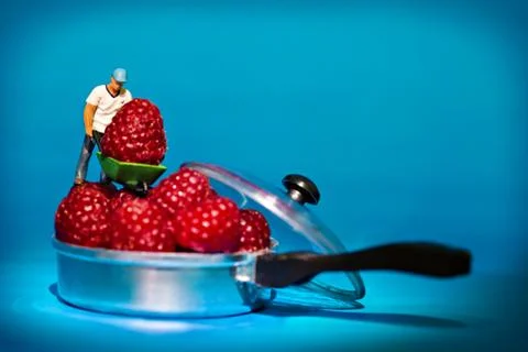 Healthy fresh raspberry Stock-Fotos