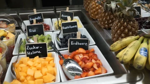 Healthy Fruit Bar Pan Stock Footage 87454530