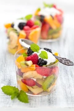 Healthy fruit salad. Stock Photos