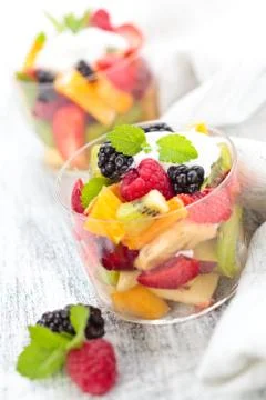 Healthy fruit salad. Stock Photos