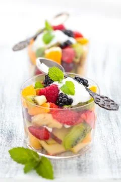 Healthy fruit salad. Stock Photos